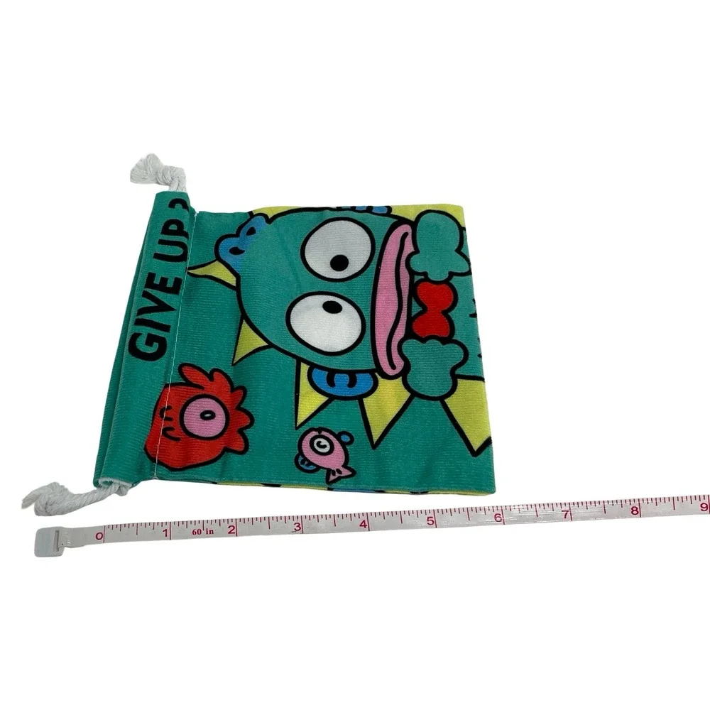 Sanrio Hangyodon Give Up? Drawstring Pouch Set Green 3 Pieces Anime Kawaii Bag